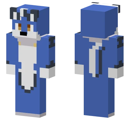 Blue Fox Warrior Minecraft skin