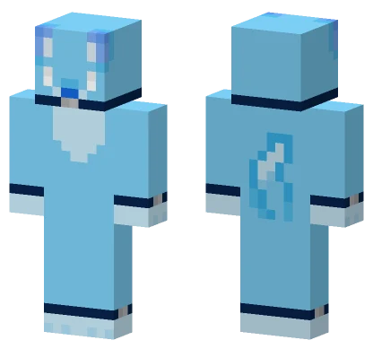 Blue Fox With Bracelet Minecraft skin