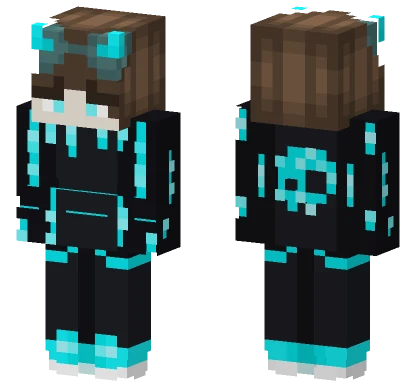 Blue Frost Gamer Boy Minecraft skin