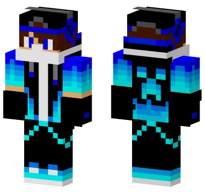 Blue Gamer Skin Minecraft skin