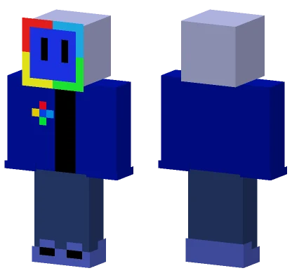 Blue Geometric Knight Minecraft skin