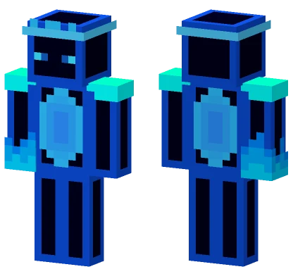 Blue Geometric Robot Minecraft skin