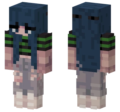 Blue Girl Minecraft skin