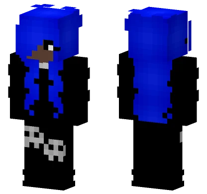 Blue Goth Girl Minecraft skin