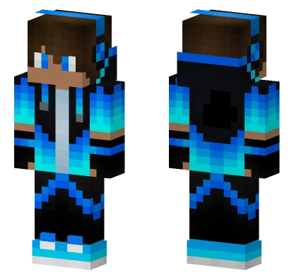 Blue Gradient Hoodie Minecraft skin