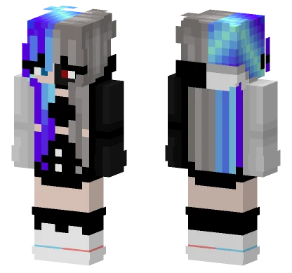 Blue Hair Girl Minecraft skin