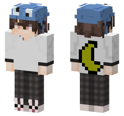 Blue Hair Girl Minecraft skin