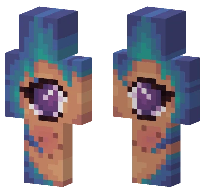 Blue Hair Girl Minecraft skin