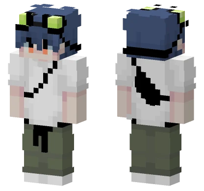 Blue Hair Girl Minecraft skin