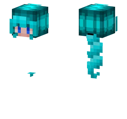 Blue Hair Girl Minecraft skin