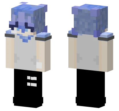 Blue Hair Girl Minecraft skin
