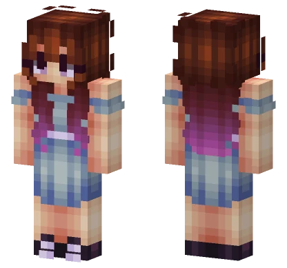 Blue Hair Girl Minecraft skin