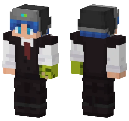 Blue Haired Boy Minecraft skin