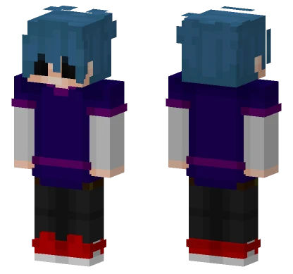 Blue Haired Boy Minecraft skin