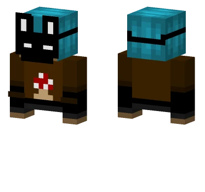 Blue Haired Boy Mushroom Shirt Minecraft skin