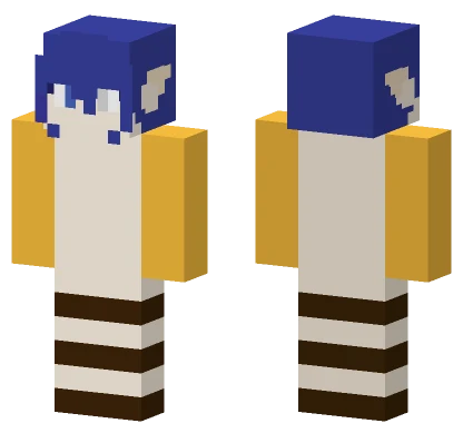 Blue Haired Character Minecraft skin