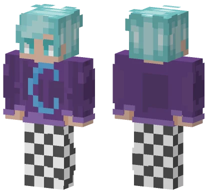 Blue Haired Gamer Minecraft skin
