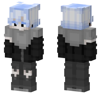 Blue Haired Girl Minecraft skin