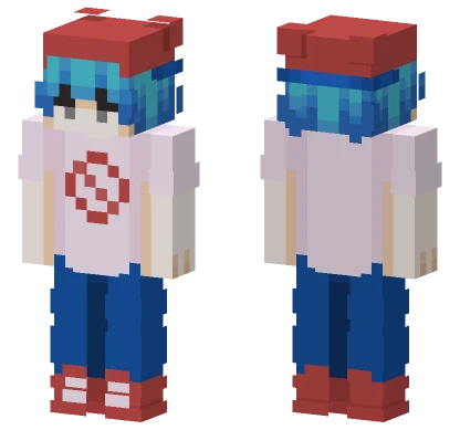 Blue Haired Girl Minecraft skin
