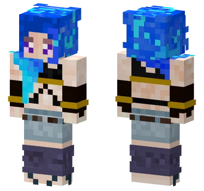 Blue Haired Girl Minecraft skin