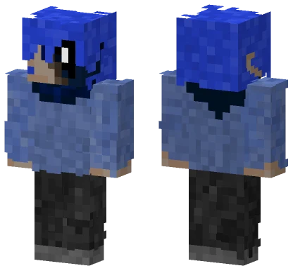 Blue Haired Girl Minecraft skin