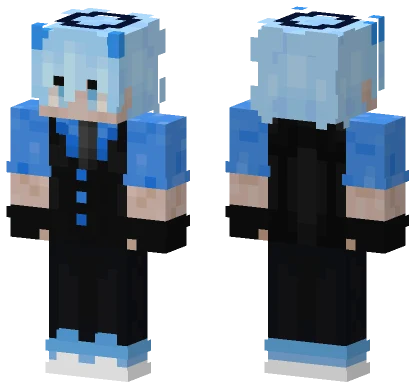 Blue Haired Girl Minecraft skin