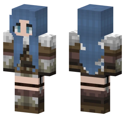 Blue Haired Girl Minecraft skin