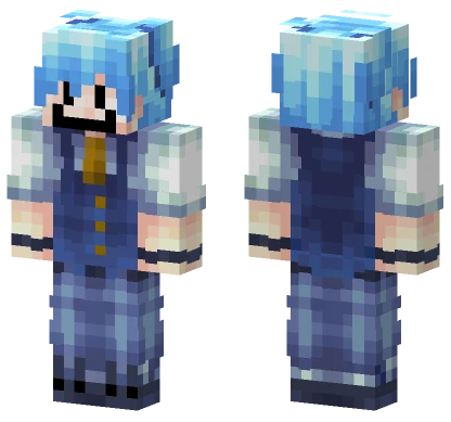 Blue Haired Girl Minecraft skin
