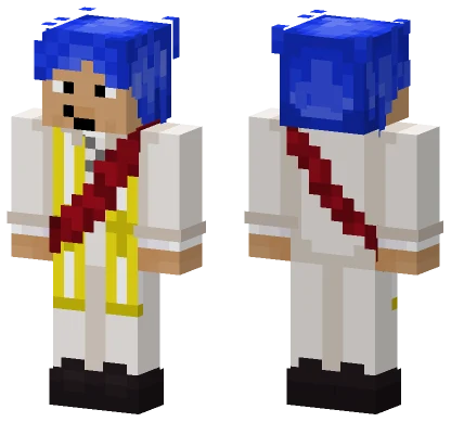 Blue Haired Hip Priest Minecraft skin