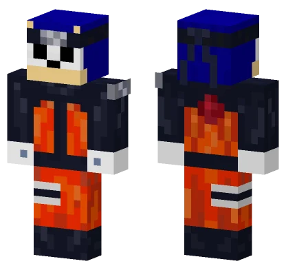 Blue Haired Shinobi Minecraft skin