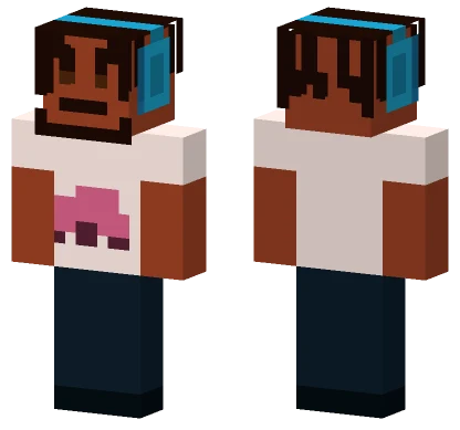 Blue Headband Gamer Minecraft skin