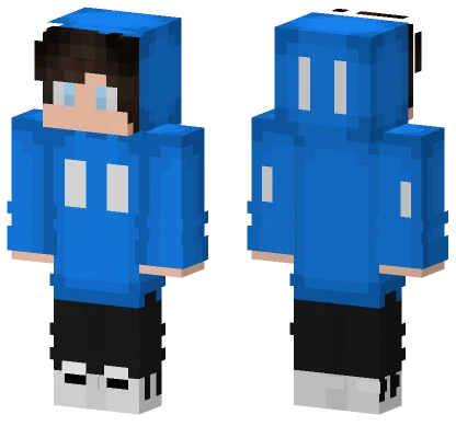 Blue Hoodie Boy Minecraft skin
