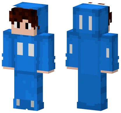 Blue Hoodie Boy Minecraft skin
