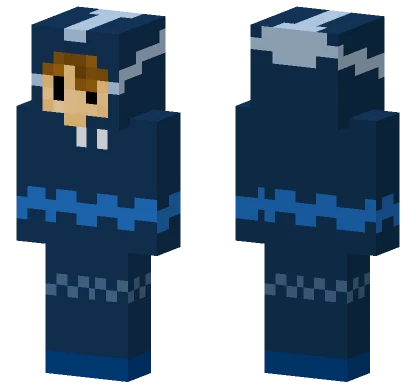 Blue Hoodie Boy Minecraft skin