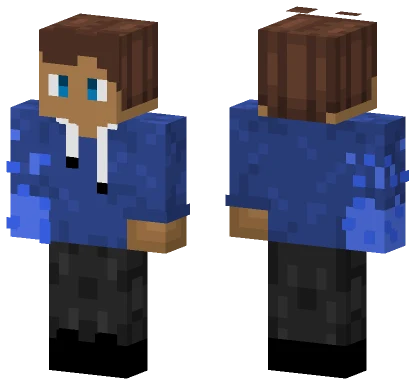 Blue Hoodie Boy Minecraft skin