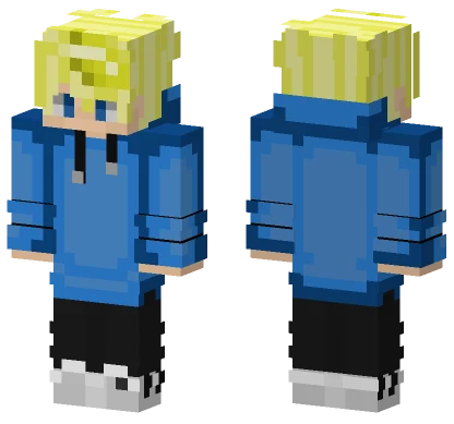 Blue Hoodie Boy Minecraft skin
