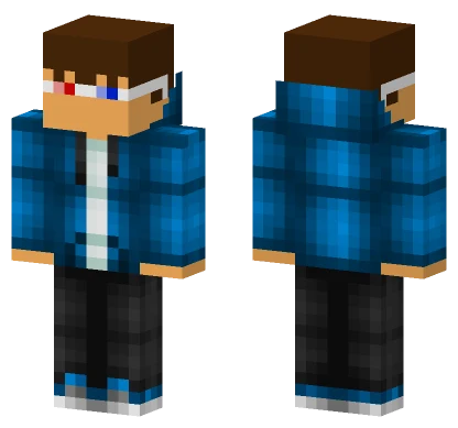 Blue Hoodie Boy Minecraft skin