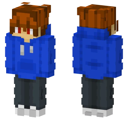 Blue Hoodie Boy Minecraft skin
