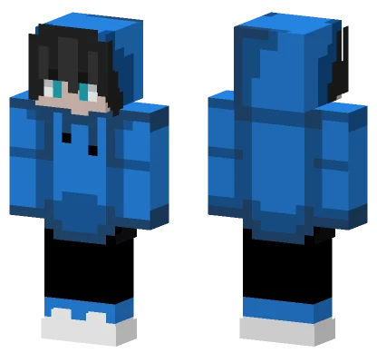 Blue Hoodie Minecraft skin
