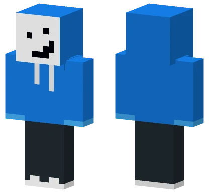 Blue Hoodie Character Minecraft skin