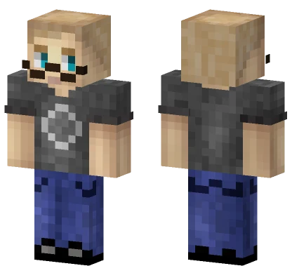 Blue Hoodie Girl Minecraft skin
