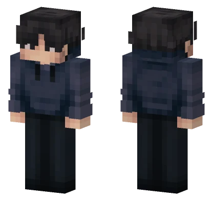 Blue Hoodie Guy Minecraft skin