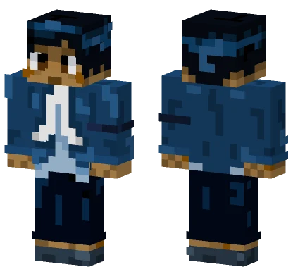 Blue Hoodie Outfit Minecraft skin