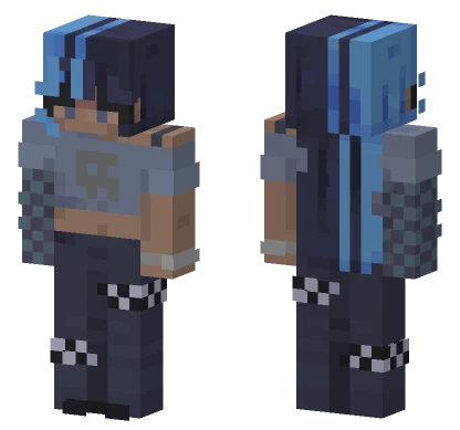 Blue Hoodie Outfit Minecraft skin