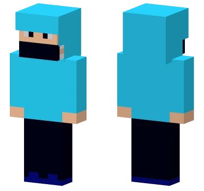 Blue Hoodied Guy Minecraft skin