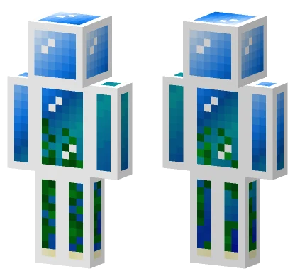 Blue Aquarium Outfit Minecraft skin