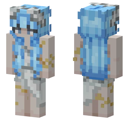 Blue Ice Princess Minecraft skin