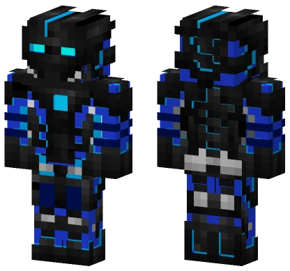 Blue Iron Man Armor Minecraft skin