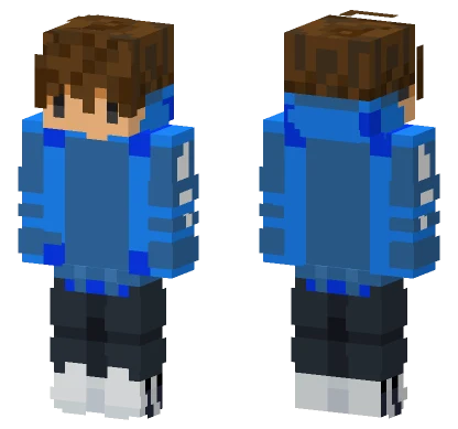 Blue Jacket Kid Minecraft skin
