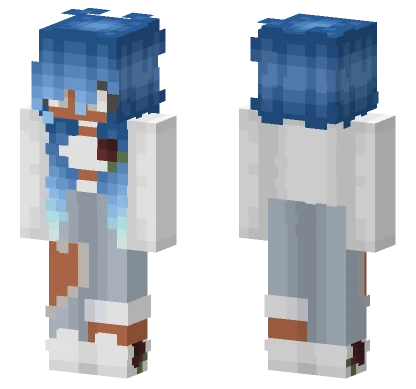 Blue Jazzy Hair Minecraft skin